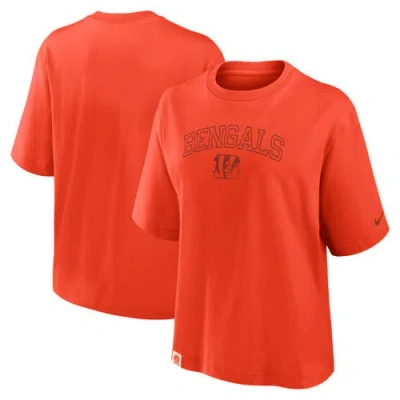 Nike Orange Cincinnati Bengals Glory Arch Boxy T-shirt