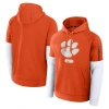 Nike Orange Clemson Tigers Fitness Raglan Performance Pullover Hoodie In Orange