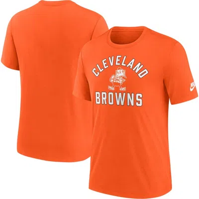 Nike Orange Cleveland Browns Favorable Timeline Tri-blend T-shirt