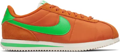 NIKE ORANGE CORTEZ TEXTILE SNEAKERS
