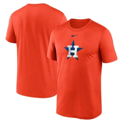 Nike Orange Houston Astros Legend Fuse Large Logo Performance T-shirt