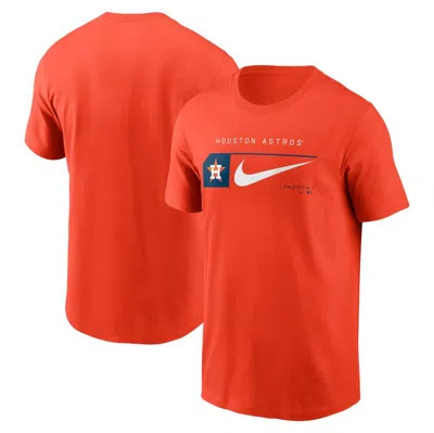 Nike Orange Houston Astros Team Swoosh Lockup T-shirt In Orange