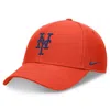 NIKE NIKE ORANGE NEW YORK METS EVERGREEN CLUB PERFORMANCE ADJUSTABLE HAT