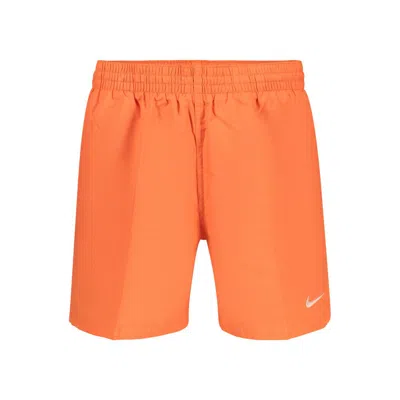 Nike Orange Polyester Men's Swimwear Shorts