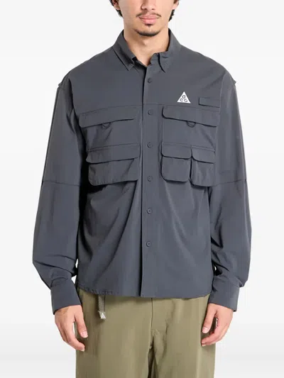 Nike Orb Weaver Multiple-pocket Shirt In Gray