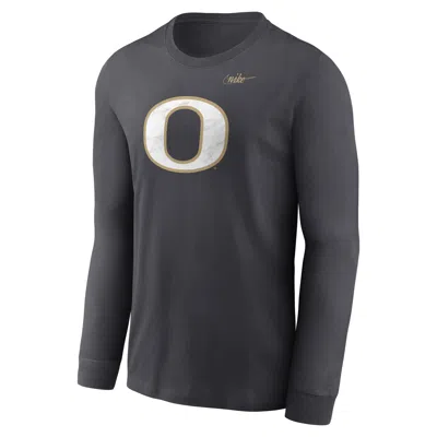 Nike Oregon Alt  Men's Dri-fit College Long-sleeve T-shirt In Gray