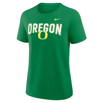 Nike Oregon Arch Logo  Women's College T-shirt In Green