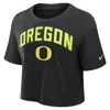 Nike Black Oregon Ducks Athletic Prep Arch Performance Cropped T-shirt In Black