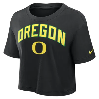 NIKE OREGON ATHLETIC PREP ARCH  WOMEN'S DRI-FIT COLLEGE CROPPED T-SHIRT,1015854747