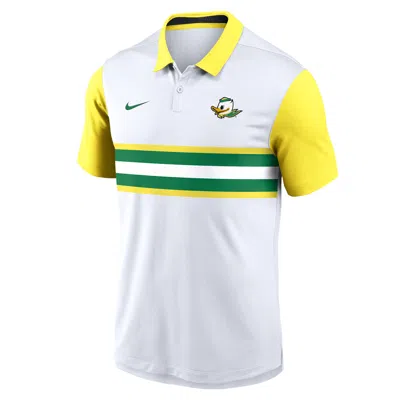 Nike Oregon Athletic Prep Vapor Alt Logo  Men's Dri-fit College Polo In White