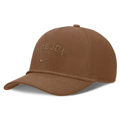 Nike Oregon Campus Prep Tonal Rope Rise  Unisex College Adjustable Hat In Brown