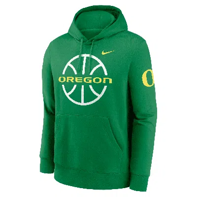 NIKE OREGON DUCKS CLUB BASKETBALL ICON  MEN'S COLLEGE PULLOVER HOODIE,1015638860