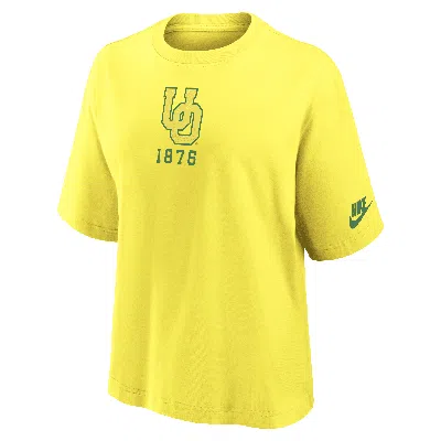 NIKE OREGON DUCKS LEGACY ESTABLISHED BOXY  WOMEN'S COLLEGE T-SHIRT,1015610238