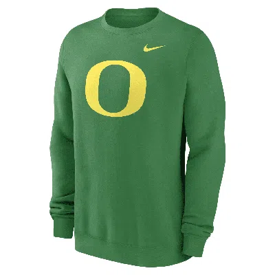 Nike Oregon Ducks Primetime Evergreen Logo  Men's College Pullover Crew In Green