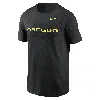 Nike Oregon Ducks Primetime Evergreen Wordmark  Men's College T-shirt In Black