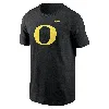 Nike Men's Oregon Ducks Primetime Evergreen Logo T-shirt In Black
