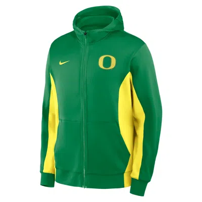 Nike Oregon Game  Men's Dri-fit College Full-zip Hooded Jacket In Green