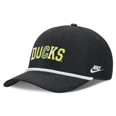 Nike Oregon Legacy Basketball Rope Rise  Unisex College Adjustable Hat In Black