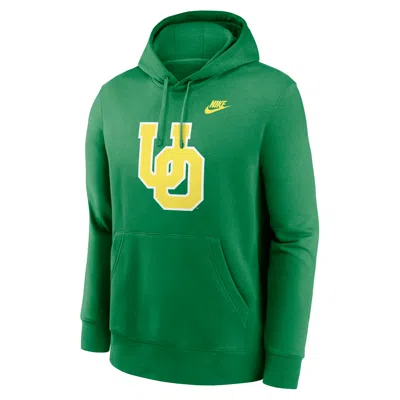 Nike Green Oregon Ducks Legacy Logo Club Fleece Pullover Hoodie