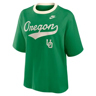 Nike Oregon Legacy Fight Song Boxy  Women's College T-shirt In Green