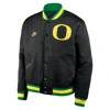 Nike Oregon Legacy  Men's College Full-snap Bomber Jacket In Black