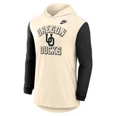 Nike Oregon Legacy  Men's Dri-fit College Long-sleeve Hooded T-shirt In Neutral