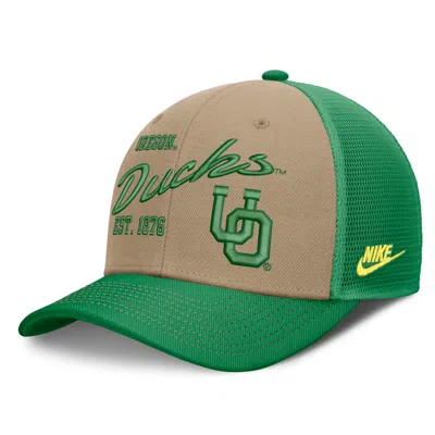 Nike Oregon Legacy Rise  Unisex Dri-fit College Trucker Adjustable Hat In Brown