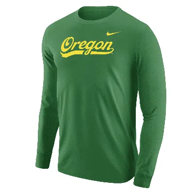Nike Oregon  Men's College Long-sleeve T-shirt In Green