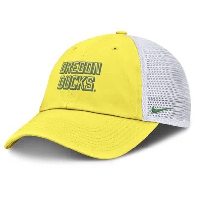 Nike Oregon On-field Club Gameday  Men's College Trucker Adjustable Hat In Yellow