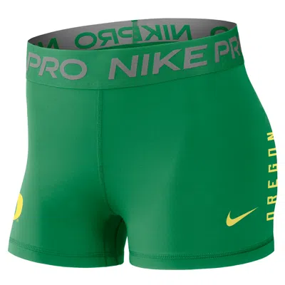 Nike Oregon Pro  Women's Dri-fit College Mid-rise Shorts In Green