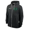 Nike Black Oregon Ducks 2025 Sideline Standard Issue Dri-fit Full-zip Hoodie In Black