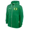 Nike Green Oregon Ducks 2025 Sideline Standard Issue Dri-fit Full-zip Hoodie In Burgundy