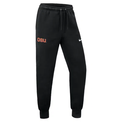 Nike Oregon State Beavers Club  Men's College Fleece Jogger Pants In Black