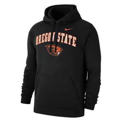 Nike Oregon State Club  Men's College Pullover Hoodie In Black
