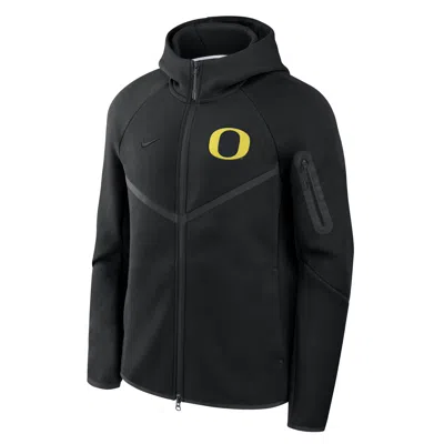 Nike Oregon Tech Fleece Windrunner  Men's College Full-zip Hooded Jacket In Black