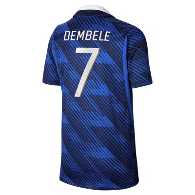 Nike Ousmane Dembã©lã© France National Team 2026 Stadium Home Big Kids'  Dri-fit Soccer Jersey In Blue