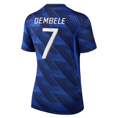 Nike Ousmane Dembã©lã© France National Team 2026 Stadium Home  Women's Dri-fit Soccer Jersey In Blue