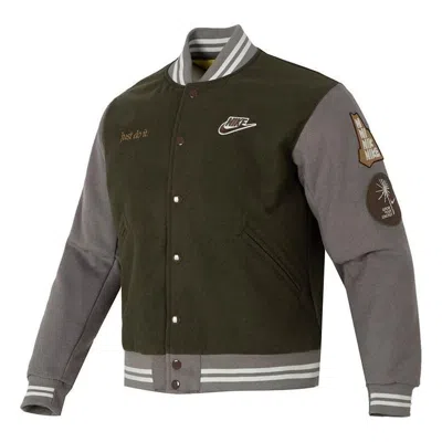 Nike Outdoor Varsity Jacket 'olive Green'