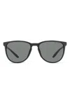 Nike Oval-frame Keyhole-bridge Sunglasses In Black