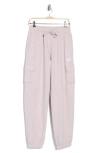 Nike Oversize Fleece Cargo Sweatpants In Platinum Violet/white