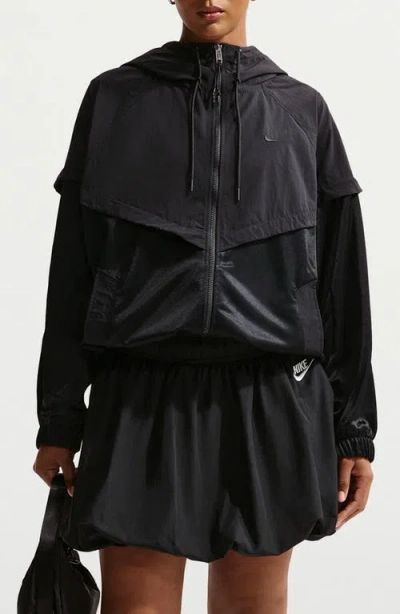 Nike Oversize Windrunner Jacket In Black