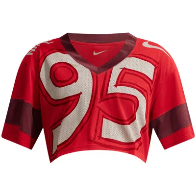 Pre-owned Nike Oversized Cropped Jersey 'university Red/team Red/chalk' | Women's Size L