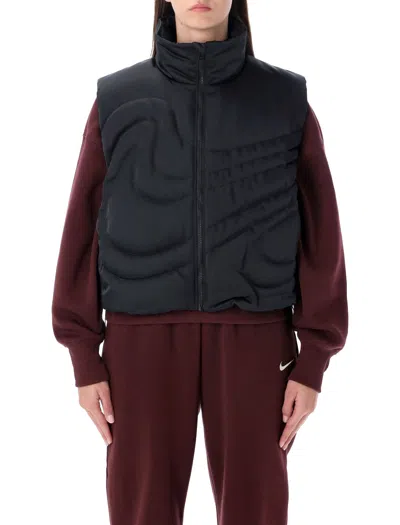 Nike Oversized Down Vest For Ultimate Warmth And Urban Style In Black
