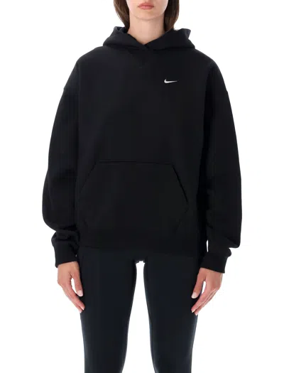 Nike Oversized Fleece Hoodie In Black