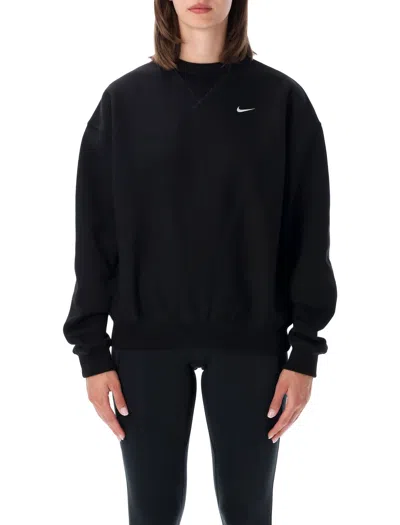 Nike Oversized Heavyweight Fleece Crewneck Sweatshirt With Dropped Shoulders In Black