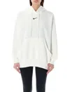 Nike Sportswear Phoenix Fleece Pullover Hoodie In Sail/black