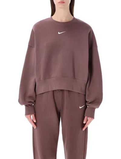 Nike Oversized Phoenix Fleece Sweatshirt - Effortless Comfort In Tattoo