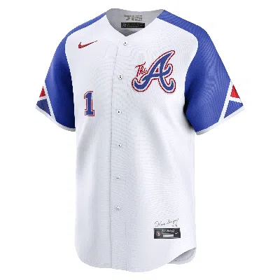 Nike Ozzie Albies Atlanta Braves City Connect  Men's Dri-fit Adv Mlb Limited Jersey In White