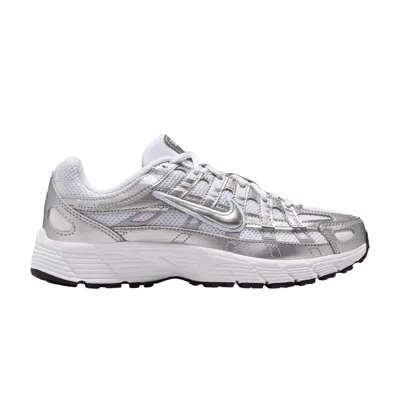 Pre-owned Nike P-6000 Gs 'white Metallic Silver' | Kid's Size 6