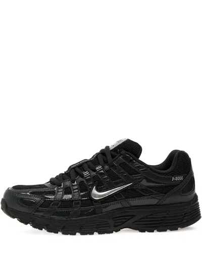 Nike P-6000 Patent-strap Sneakers In Black
